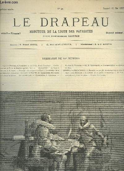 Le Drapeau N20, 5me anne : Salon de 1886, plan de bataille, dessin par H. DELANOY - Le Ministre de la Guerre  l'Ecole Spciale Militaire, par L. DE PATY