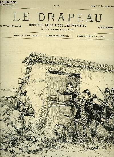 Le Drapeau N52, 4me anne : Dcembre 1870,  Pont-Noyelles, dessin de J. GIRARDET - Concours d'Escrime de l'Etoile des Ternes, dessin de E. GRENIER.