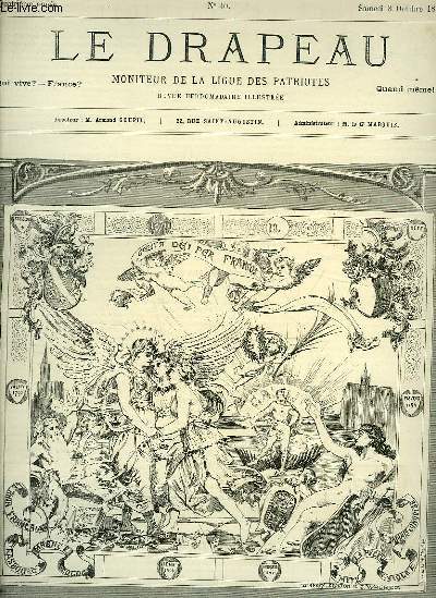 Le Drapeau N40, 4me anne : Retour de l'Alsace-Lorraine  la France - Service en Campagne, dessin de Jules LAVEE d'aprs DUPRAY