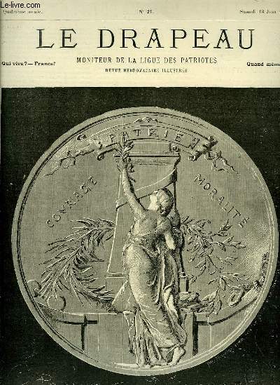 Le Drapeau N24, 4me anne : Union des Socits de Gymnastique de France - Aux Quinconces, la 11e Fte Fdrale, dessin de Gilbert MARTIN