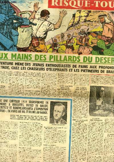 Risque-Tout, le journal du cran et de l'enthousiasme, du 17 mai - 2e anne : Aux Mains des Pillards du Dsert - Le sous-marin 