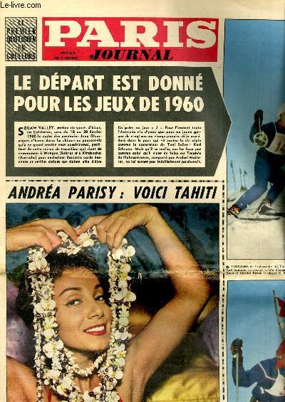 Paris Journal, Edition de 5 heures : Andr PARISY, voici Tahiti - Dpart donn pour les Jeux de 1960 -