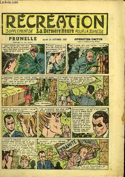 Rcration du 31 octobre 1957 : Un Monsieur trop ordonn (conte) - Prunelle, 