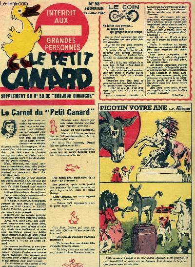 Le Petit Canard, supplment du N58 de 