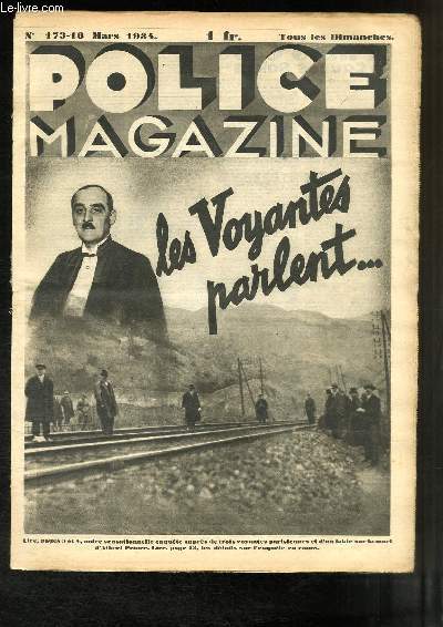 Police Magazine N173 : Les Voyantes parlent - L'Art de chercher une piste ... - Sur la Route de Chang-Ha - Un Gangster s'vade  l'ancienne - Appartement N11 ...