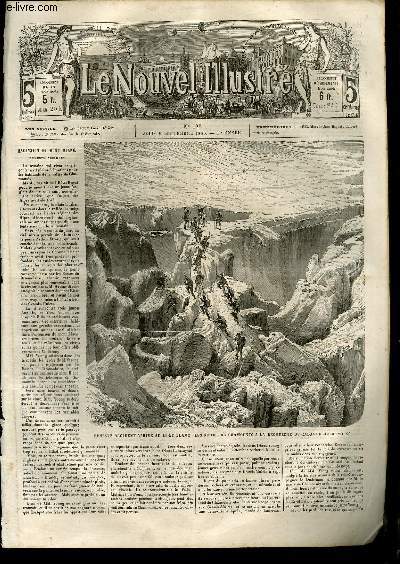 Le Nouvel Illustr N129 - 1re anne : Funeste accident arriv au Mont-Blanc : les guides de Chamounix  la recherche du cadavre de M. Young - Incendie  Constantinople - La Chasse par CHAM