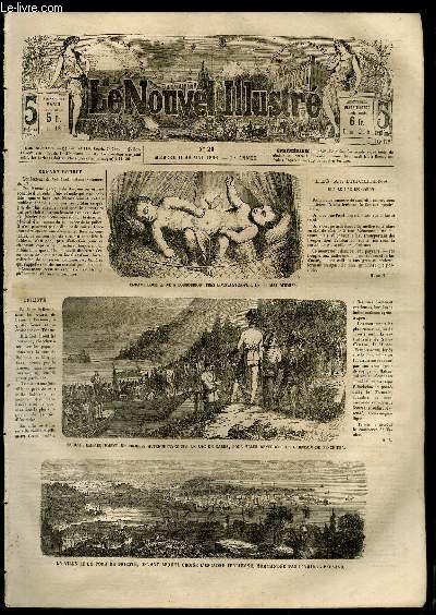 Le Nouvel Illustr N23 - 1re anne : Enfant double, n  Bougouriou, prs Constantinople - Embarquement de troupes autrichiennes sur le Lac de Garda - La ville et le port de Trieste - Le Paradis de Paris, composition de M.G. FATH