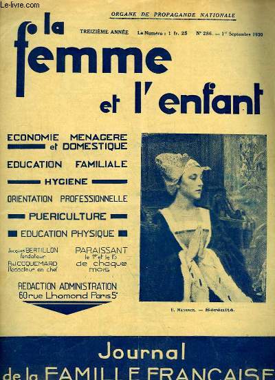 La femme et l'enfant, n286 - 13e anne : L'Universit au service - La Belgique et son Centenaire ...