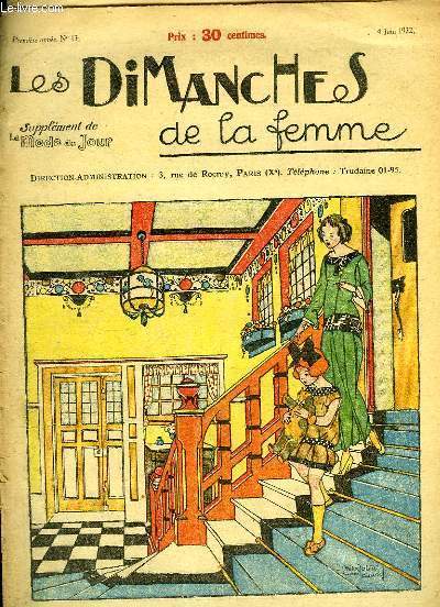Les Dimanches de la femme N13 - 1re anne : Le Clair Vestibule - Le point coup - L'Appartement en Miniature - Japonaiseries - La Perruche ...