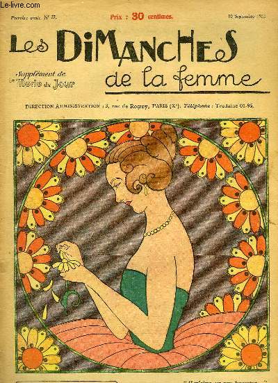 Les Dimanches de la femme N27 - 1re anne : Motif dcoratif pour coussin - Bordures et Franges - Fleurs d'eau - Comment rajeunir une vieille pice ...