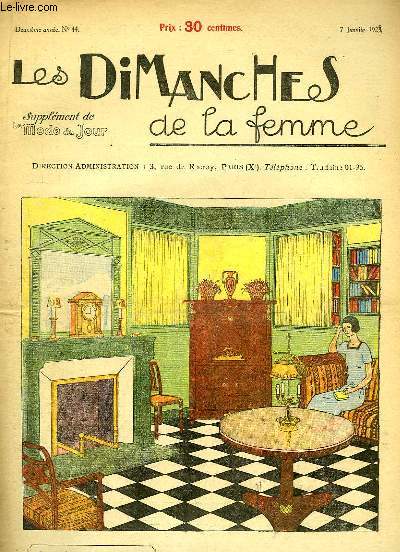 Les Dimanches de la femme N44 - 2me anne : La Bibliothque Empire - Des Paravents, grands et petits - Dentelle pour garnitures de lingerie - Salle  Manger 