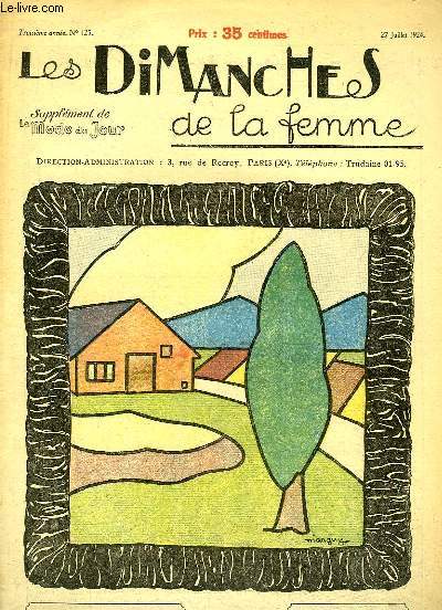 Les Dimanches de la femme N125 - 3me anne : Paysage Moderne - Les Marguerites - La Broderie anglaise  barrettes - Le Batik - La Dentelle Craponne - La Vigne - Le Point de Croix ...