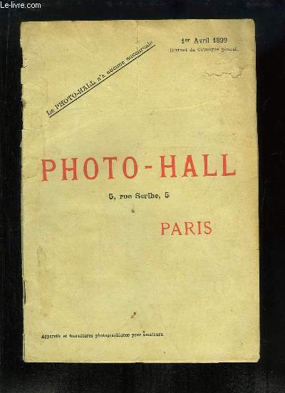 Extrait du Catalogue gnral, Photo-Hall. Appareils et fournitures photographiques pour amateurs.