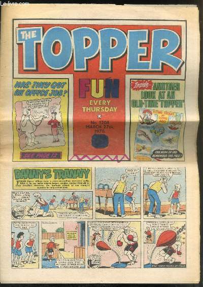 Lot de Revues et Magazines de Bandes dessines Britanniques des 20 et 27 mars 1976 : Topper Fun N1208 - Monster Fun Comic n42 - The Beano n1757 - TV Comic n1266 - Buster - The Dandy n1792 - Bunny n950 - The Beezer n1054