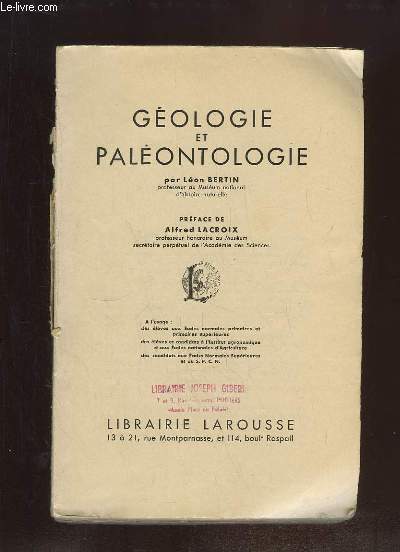 Gologie et Palontologie.