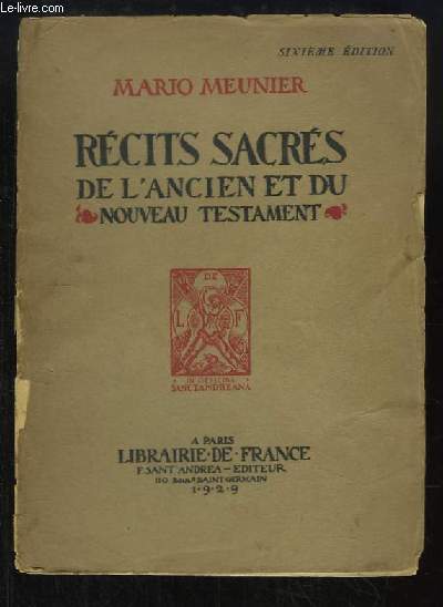 Rcits sacrs de l'Ancien et du Nouveau Testament.