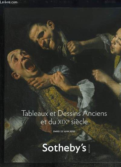Catalogue de la vente aux enchres du 22 juin 2010, de Tableaux et Dessins Anciens et du XIXe sicle.