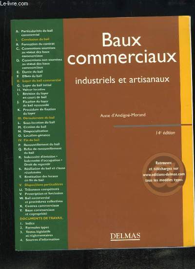 Baux commerciaux, industriels et artisanaux.