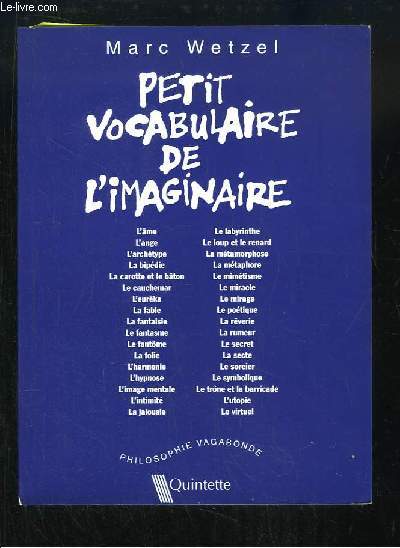 Petit vocabulaire de l'imaginaire.