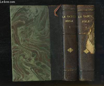 La Sainte Bible. TOMES 1 et 2. Traduite en franais par Lemaistre de Sacy. Edition revue par l'Abb Jacquet.