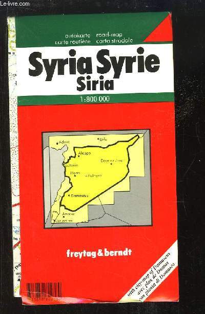 Carte Routire de la Syrie. Echelle 1 / 800000