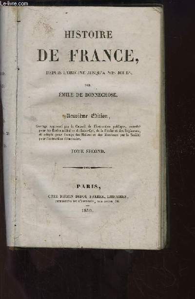 Histoire de France, depuis l'origine jusqu' nos jours. TOME 2