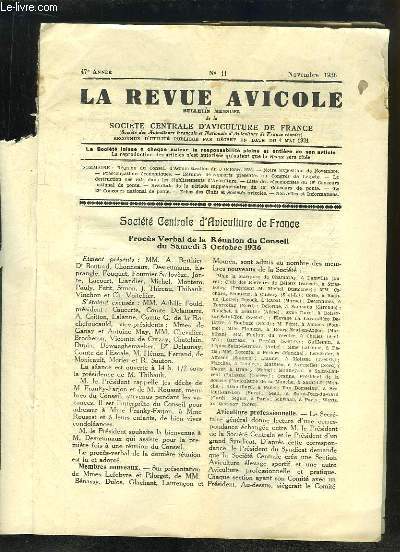La Revue Avicole n47 - 11e anne : La destruction des rats dans les tablissements d'levage ...