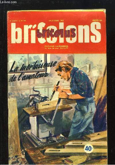 Bricolons Bricolus n74 - 6e anne : La mortaiseuse de l'amteur.