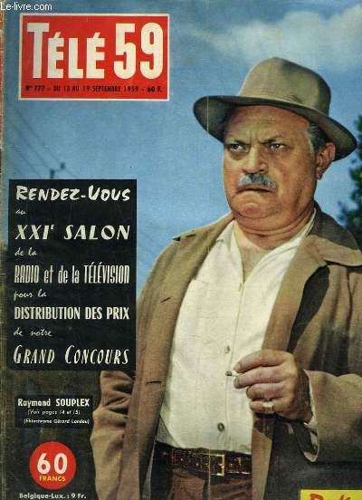 Tl 59, n777 : Raymond Souplex - Rendez-vous au XXIe Salon de la Radio et de la Tlvision