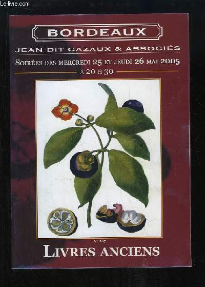 Catalogue de la Vente aux Enchres des 25 et 26 mai 2005 dans les salons de l'Htel des 