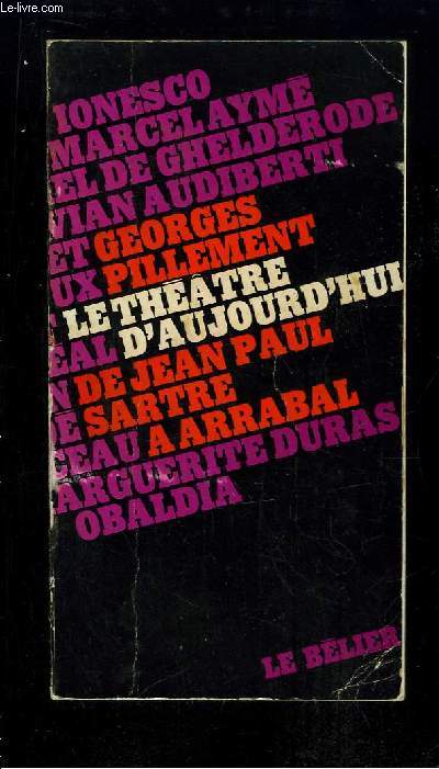 Le Thtre d'Aujourd'hui de Jean Paul Sartre  Arrabal.