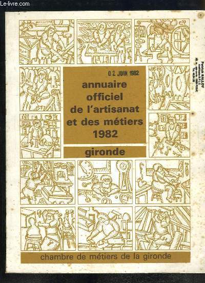 Annuaire Officiel de l'Artisanat et des Mtiers de la Gironde,1982