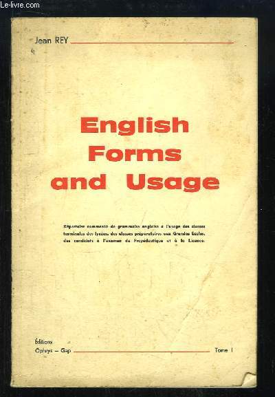 English Forms and Usages. TOME 1