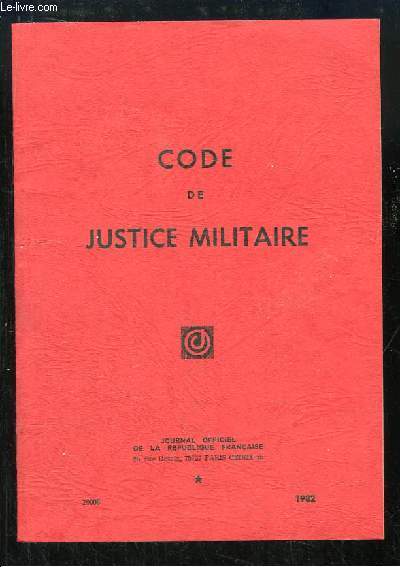 Code de Justice Militaire.