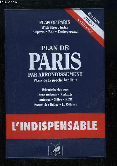 Plan de Paris par Arrondissement. Plan de la proche banlieue.