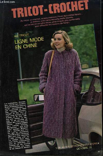 Tricot-Crochet d'Octobre 1978 : Ligne mode en Chin - Bien 