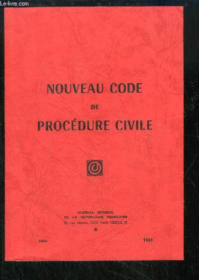 Nouveau Code de Procdure Civile.