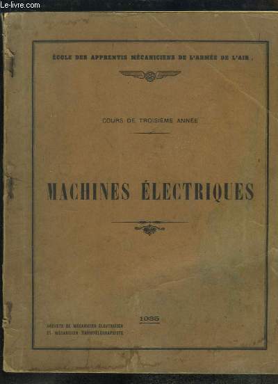 Machines Electriques. Cours de Troisime anne.