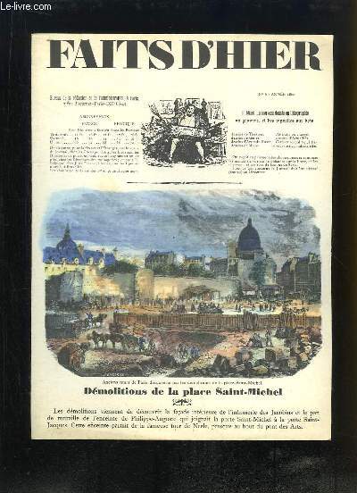Faits d'Hier, n6 : Anne 1860, dmolition de la place Saint-Michel