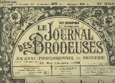 Le Journal des Brodeuses N633 - 32e anne : Centre de table - Serviette de table - Lingerie - Drap d'enfant - Poche ...