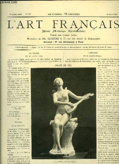 L'Art Français. N°117 - 3ème année : La Cigale, de CARLES - Mouzon, de CLARIS - Exposition de Marcellin DESBOUTIN ...
