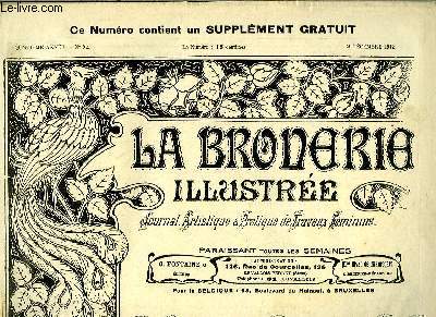 La Broderie Illustre, N52 - 15e anne : Dessous de lampe, de statuette ou de vase en application sur Tulle