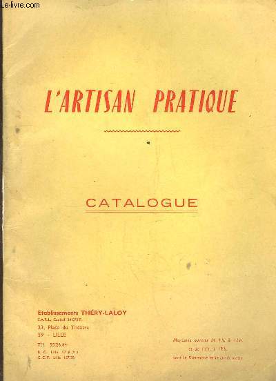 L'Artisan Pratique. Catalogue