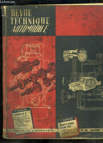 Revue Technique Automobile N199 : Citron ID 19 - Les transmissions automatiques (suite) - La RTA chez les constructeurs anglais ...