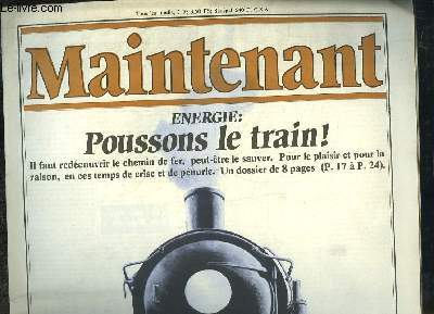 Maintenant N15 : Energie, poussons le train - Elections europennes, le reflux - Corse, quand les verdicts tombent - La France face au modle allemand ...