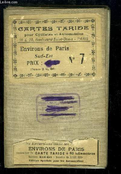 Carte Taride N7 : Environs de Paris Sud-Est