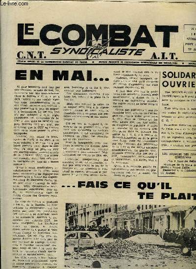 Le Combat Syndicaliste N608 - 42e anne : L'Affaire Raton-Munch - L'autre aspect de Lnine - La communaut libertaire du gouah-D s'explique ...