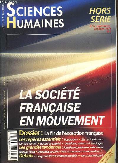 Sciences Humaines Hors-Srie N6 : La Socit Franaise en mouvement.