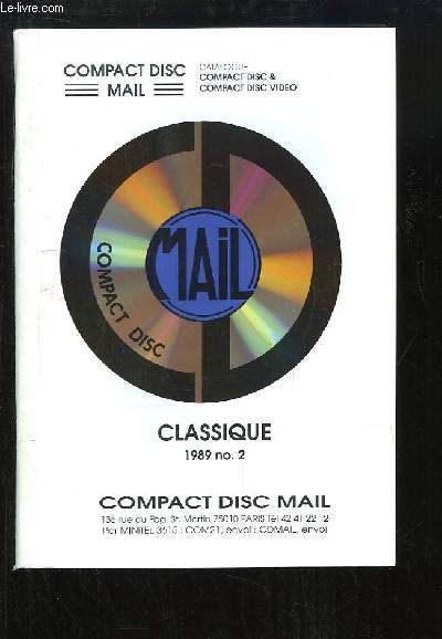 Catalogue Compact Disc Mail, Classique 1989 n2