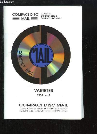 Catalogue Compact Disc Mail, Varits 1989 n2